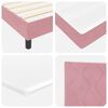 vidaXL Lit &agrave; ressorts avec matelas Rose 200 x 160 cm Polyester