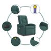 vidaXL Fauteuil de massage inclinable &eacute;lectrique Vert fonc&eacute; Tissu
