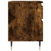 vidaXL Table de chevet ch&ecirc;ne fum&eacute; 40x35x50 cm bois d&rsquo;ing&eacute;nierie