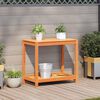 vidaXL Table de rempotage avec &eacute;tag&egrave;re cire marron bois massif de pin