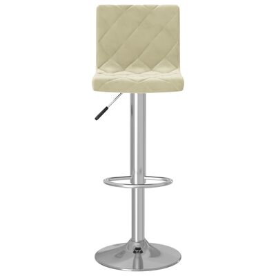 vidaXL Tabourets de bar lot de 2 crème velours