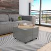 vidaXL Table basse Gris brillant 60x60x35 cm Bois d'ing&eacute;nierie