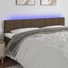 vidaXL T&ecirc;te de lit &agrave; LED Taupe 160x5x78/88 cm Tissu