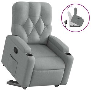 vidaXL Fauteuil inclinable de massage Vert fonc&eacute; Tissu