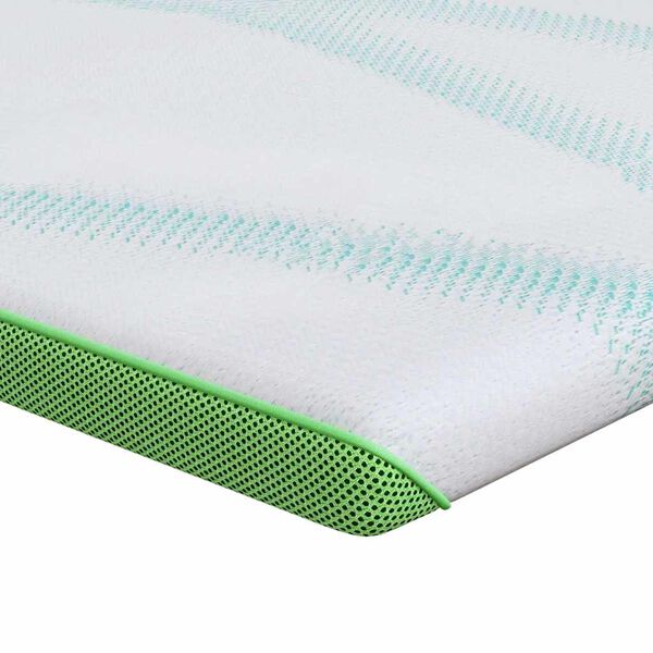 vidaXL Coussins de Matelas Blanc et vert 70 x 200 cm