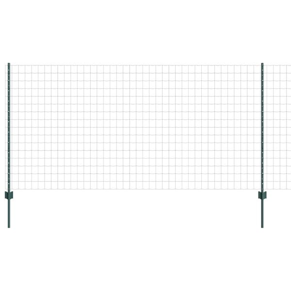vidaXL Cl&ocirc;ture avec poteau Vert 1,2 x 25 m Acier