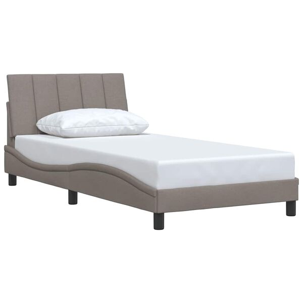 vidaXL Cadre de lit sans matelas Hanko taupe 100x200 cm tissu