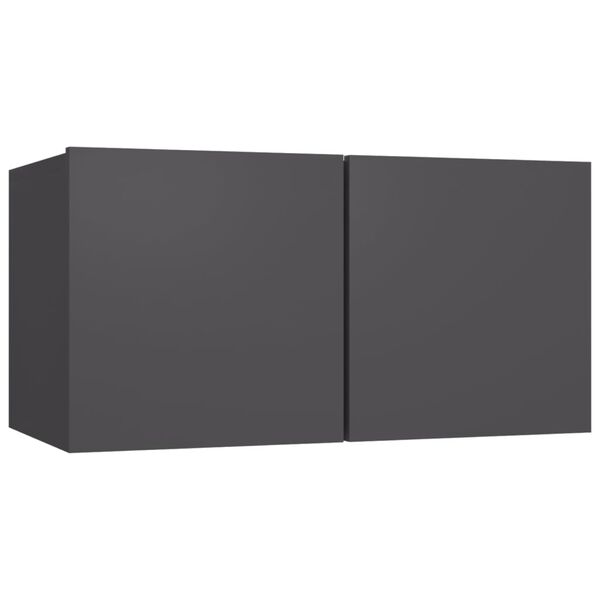 vidaXL Meubles TV suspendus 3 pcs Gris 60x30x30 cm