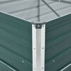 vidaXL Lit sur&eacute;lev&eacute; de jardin Acier galvanis&eacute; 400x80x77 cm Vert