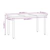 vidaXL Ensemble &agrave; manger de jardin coussins 7 pcs Marron/noir