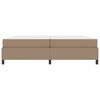 vidaXL Cadre de lit avec matelas Cappuccino 200 x 200 cm tissu