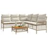 vidaXL Salon de jardin avec coussins 2 pcs beige r&eacute;sine tress&eacute;e