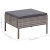 vidaXL Salon de jardin 5 pcs avec coussins r&eacute;sine tress&eacute;e gris
