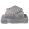 vidaXL Serviettes de toilette premium SOLUND 4 pi&egrave;ces Gris 30 x 30 cm 600 g/m&sup2;