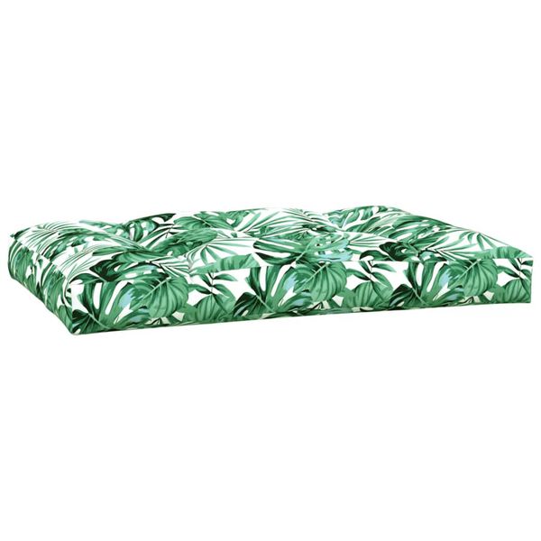 vidaXL Coussins de palette lot de 3 motif de feuilles tissu