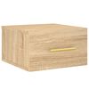 vidaXL Tables de chevet murales 2 pcs ch&ecirc;ne sonoma 35x35x20 cm