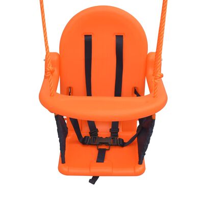 vidaXL Balançoire pour enfants avec harnais de sécurité Orange