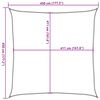vidaXL Voile d'ombrage gris clair 4,5x4,5 m 100% polyester oxford