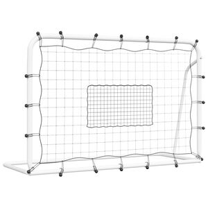 vidaXL Filet de rebond de football blanc noir 184x61x123 cm acier PE