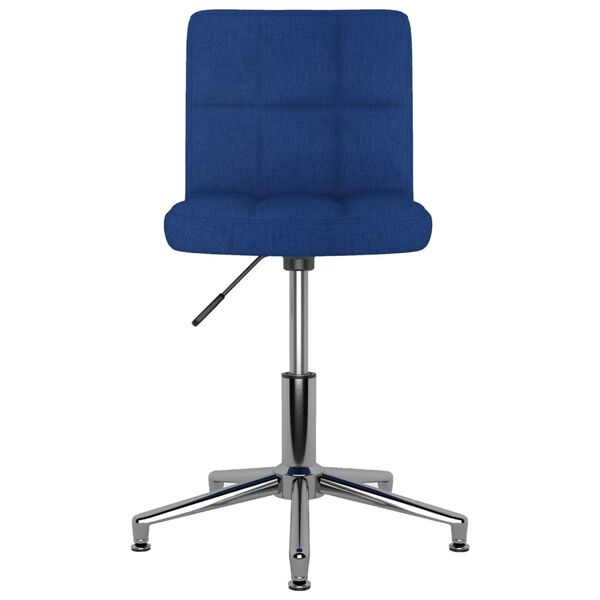 vidaXL Chaises pivotantes &agrave; manger lot de 2 bleu tissu