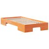 vidaXL Cadre de lit sur&eacute;lev&eacute; Marron 90 x 190 cm Bois massif en pin