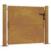 vidaXL Portail de jardin 100x100 cm en acier Corten