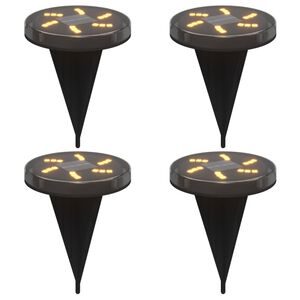 vidaXL Lampes solaires de sol et piquets de sol ext&eacute;rieur 4 pcs