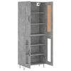 vidaXL Buffet haut Gris b&eacute;ton 69,5x34x180 cm Bois d'ing&eacute;nierie