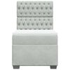 vidaXL Sommier &agrave; lattes de lit et matelas Gris clair 90x200 cm Velours