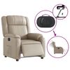 vidaXL Fauteuil inclinable &eacute;lectrique Cappuccino Similicuir