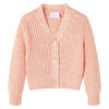 Cardigan pour enfants tricoté rose mélangé 116