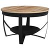 vidaXL Table basse &Oslash;68x43 cm Bois de manguier brut
