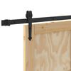 vidaXL Porte coulissante ORKDAL Naturel et Noir 61 x 198,5 cm