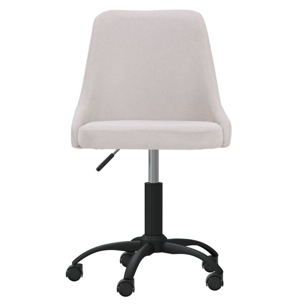 vidaXL Chaises pivotantes &agrave; manger lot de 2 cr&egrave;me tissu