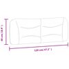 vidaXL Coussin de t&ecirc;te de lit Hvar taupe 120 cm tissu