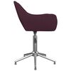 vidaXL Chaises pivotantes &agrave; manger lot de 6 violet tissu