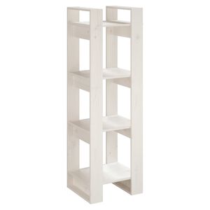 vidaXL Biblioth&egrave;que/S&eacute;parateur de pi&egrave;ce Blanc 41x35x125 cm Pin solide