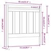 vidaXL T&ecirc;te de lit Gris 81x4x100 cm Bois massif de pin