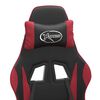 vidaXL Chaise de jeu pivotante Noir et rouge bordeaux Similicuir