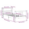 vidaXL Cadre de lit avec t&ecirc;te de lit sans matelas 90x190 cm