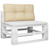 vidaXL Coussin de palette beige 80x40x12 cm tissu
