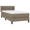 vidaXL Sommier &agrave; lattes de lit avec matelas Taupe 90x190 cm Tissu