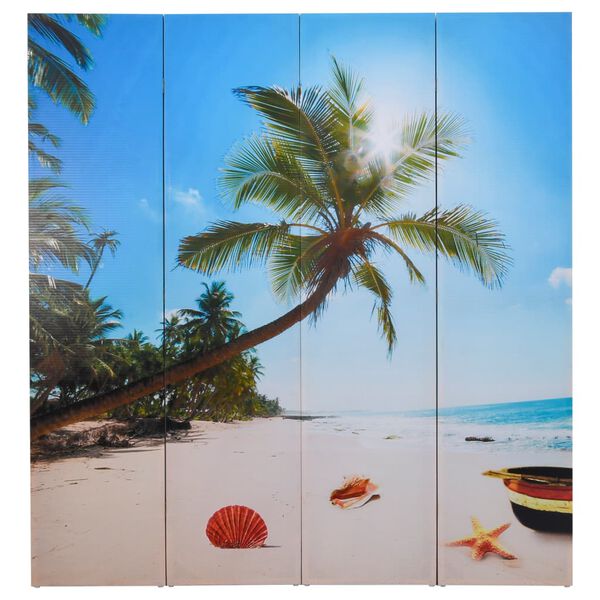 vidaXL Cloison de s&eacute;paration pliable 160 x 170 cm Plage