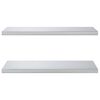 vidaXL &Eacute;tag&egrave;res murales 2 pcs 75x40x3 cm argent&eacute; acier inoxydable