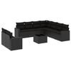 vidaXL Salon de jardin 10 pcs avec coussins noir r&eacute;sine tress&eacute;e