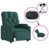vidaXL Fauteuil de massage inclinable &eacute;lectrique Vert fonc&eacute; Tissu
