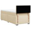 vidaXL Sommier &agrave; lattes de lit avec matelas Cr&egrave;me 100x200 cm Tissu