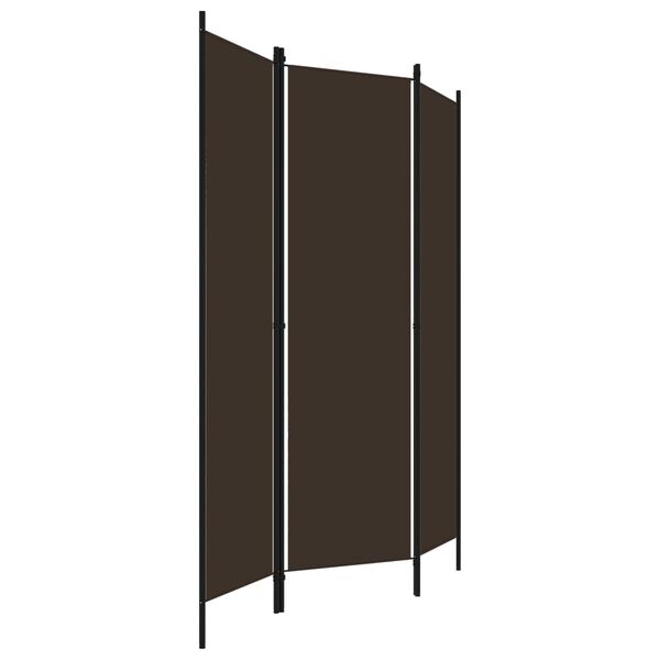vidaXL Cloison de séparation 3 panneaux Marron 150x180 cm