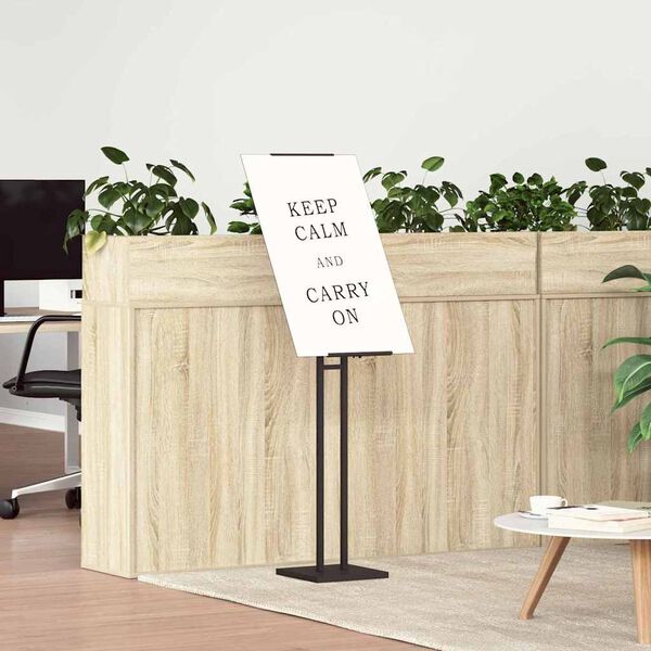 vidaXL Pr&eacute;sentoirs de salon 2 pcs Noir 26,5 x 26,5 x 150 cm Acier
