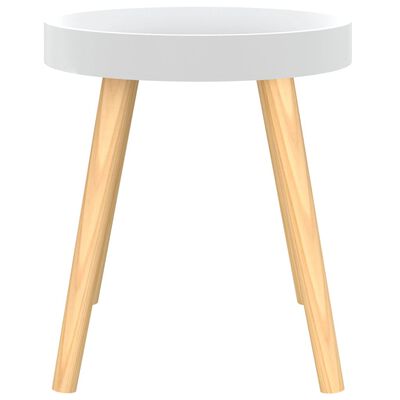 vidaXL Table d'appoint Blanc 38x38x40 cm Bois ingénierie et pin massif